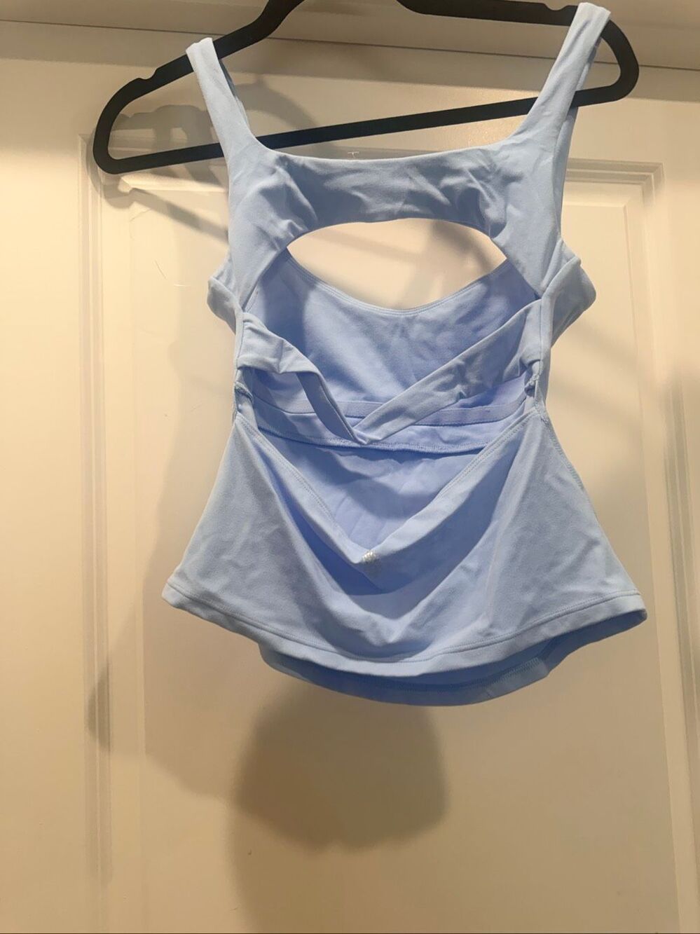 Free People FP Movement Blue Happiness Runs Scoop Cami Crop Workout Tank Size S